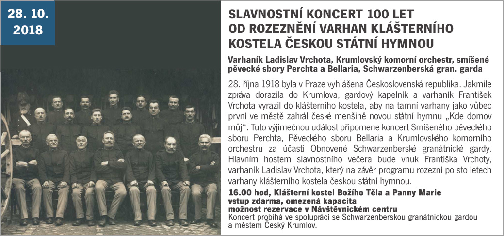 Kláštery Český Krumlov - archív 2018 - 100_let_koncert