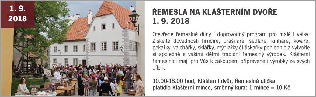 Kláštery Český Krumlov - archív 2018 - 1.9.